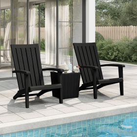 Patio Adirondack Chairs 2 pcs Black Polypropylene