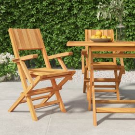 Folding Patio Chairs 2 pcs 21.7"x24"x35.4" Solid Wood Teak