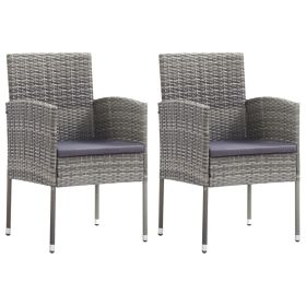 Patio Chairs 2 pcs Anthracite Poly Rattan