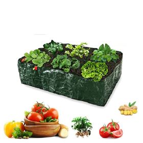 Multi Grid Grid Planting Sack (Option: Dark Green Six Grid 90x60x25)