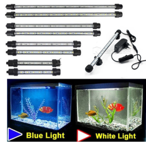 Aquarium-box floodlight highlights aquatic lantern diving festival waterproof and landscaping LED aquarium lamp fill light (Option: White light-18cm)