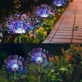 Solar Fireworks Ground Lamp Outdoor Garden Courtyard Holiday (Option: Colorful Fireworks Ground Lamp)