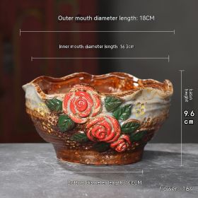 Ceramic Large Diameter Succulent Flowerpot (Option: 33Style-Ceramic)