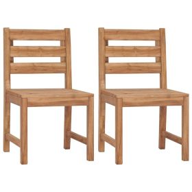 Patio Chairs 2 pcs Solid Teak Wood (SKU: 315614)