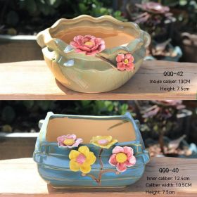 Ceramic Large Diameter Succulent Flowerpot (Option: 50Style-Ceramic)